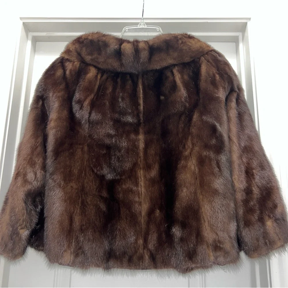 Sidney Frank Furs Vintage Mink Jacket – Rich Brown Luxury Fur, Size S - Picture 7 of 11
